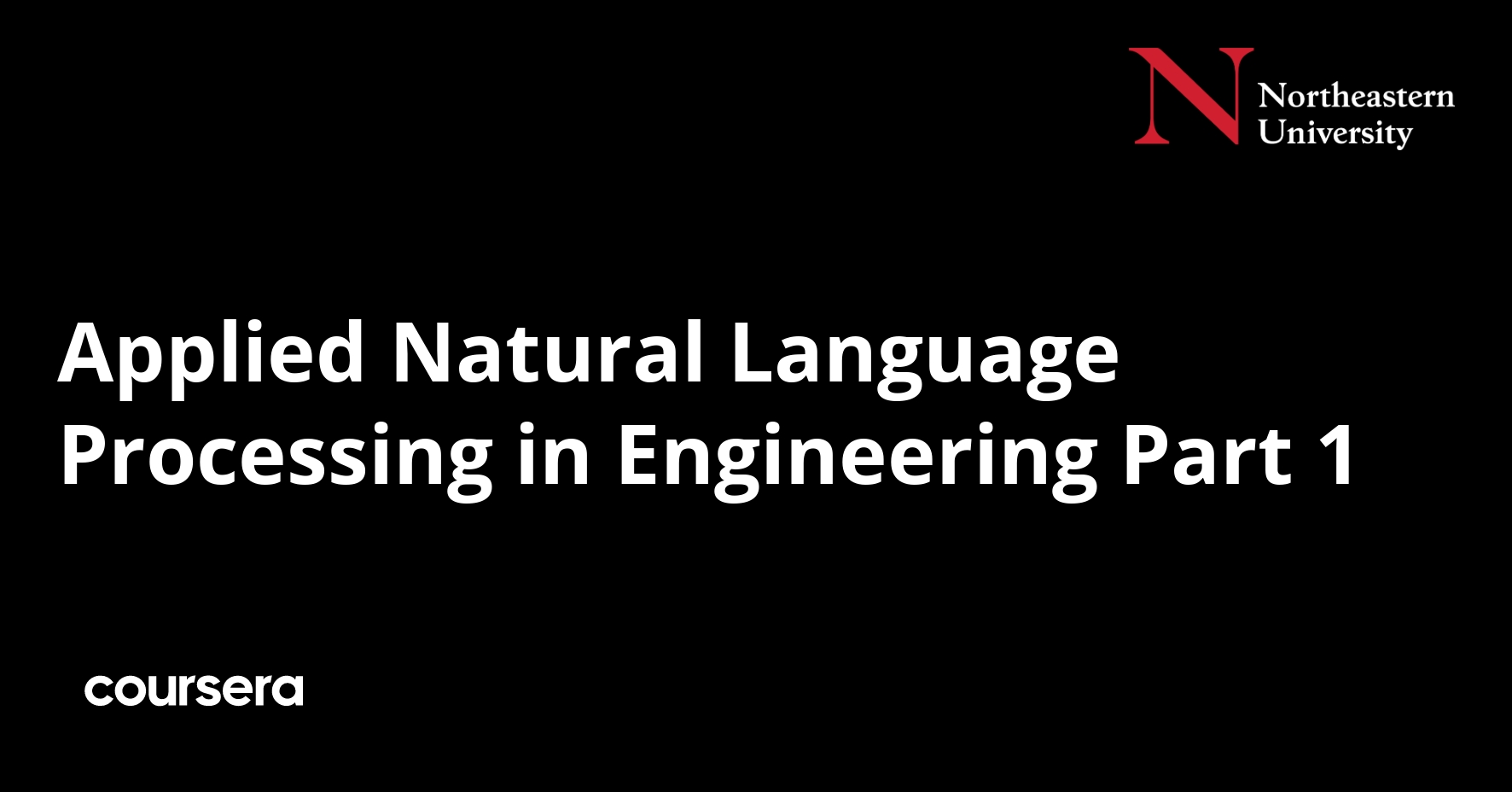 Applied Natural Language Processing in Engineering Part 1