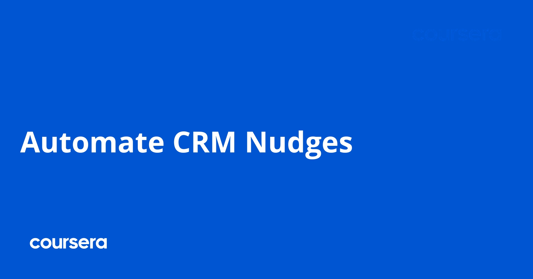 Automate CRM Nudges