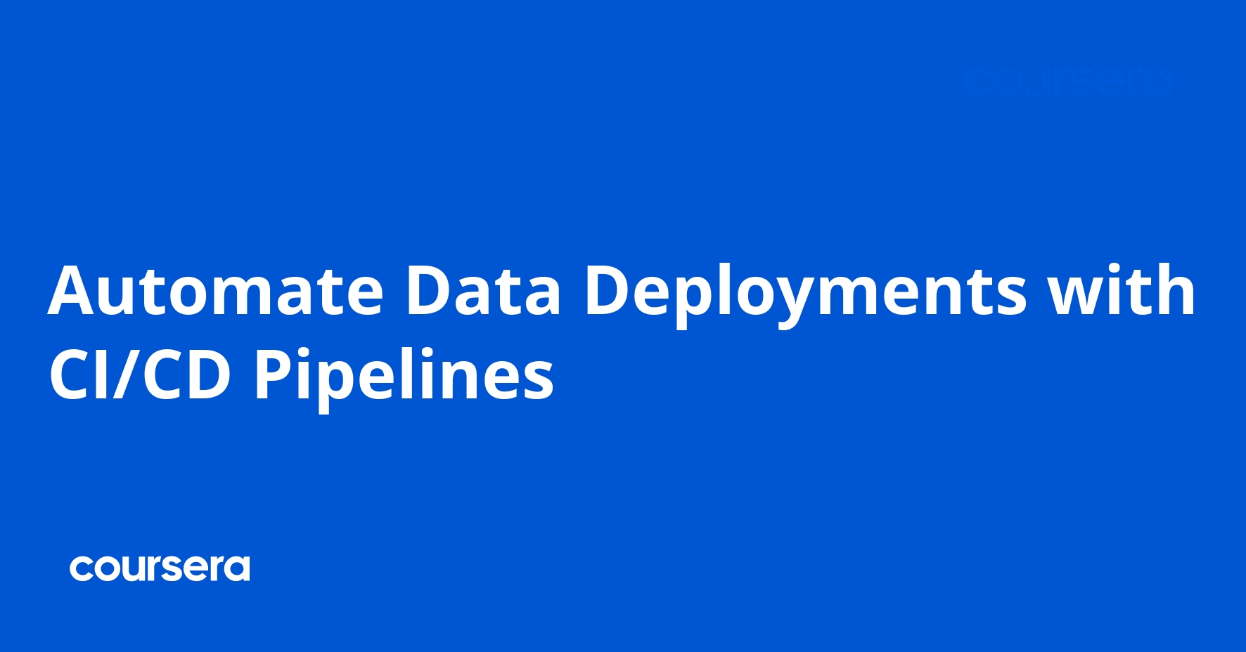 Automate Data Deployments with CI/CD Pipelines