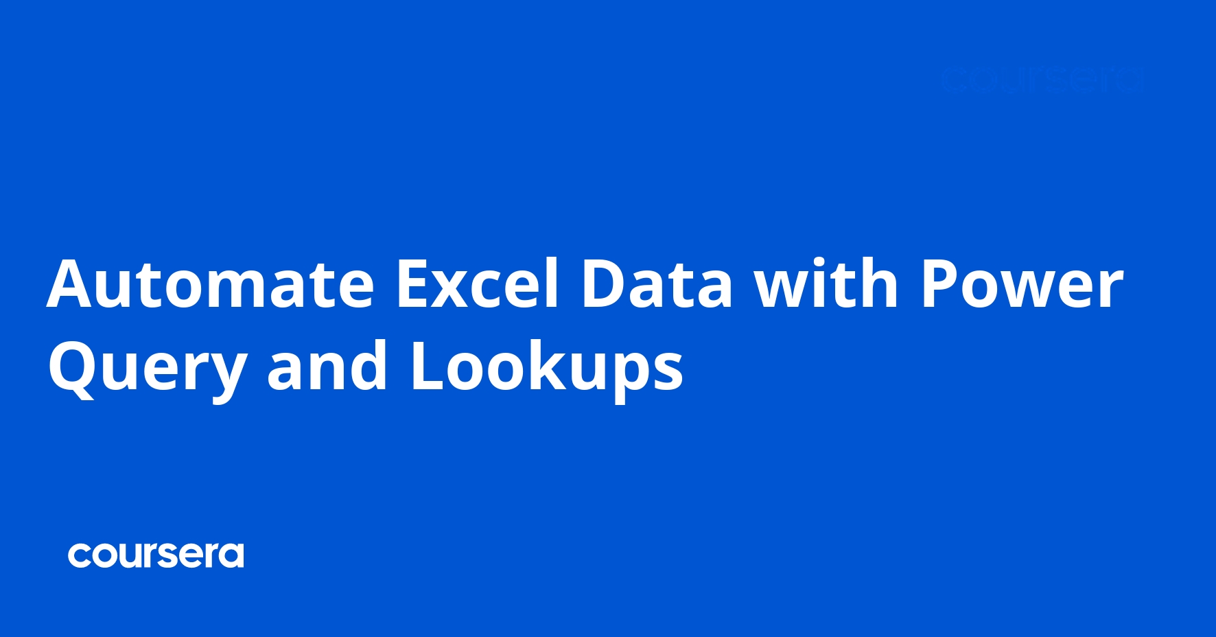 Automate Excel Data with Power Query and Lookups