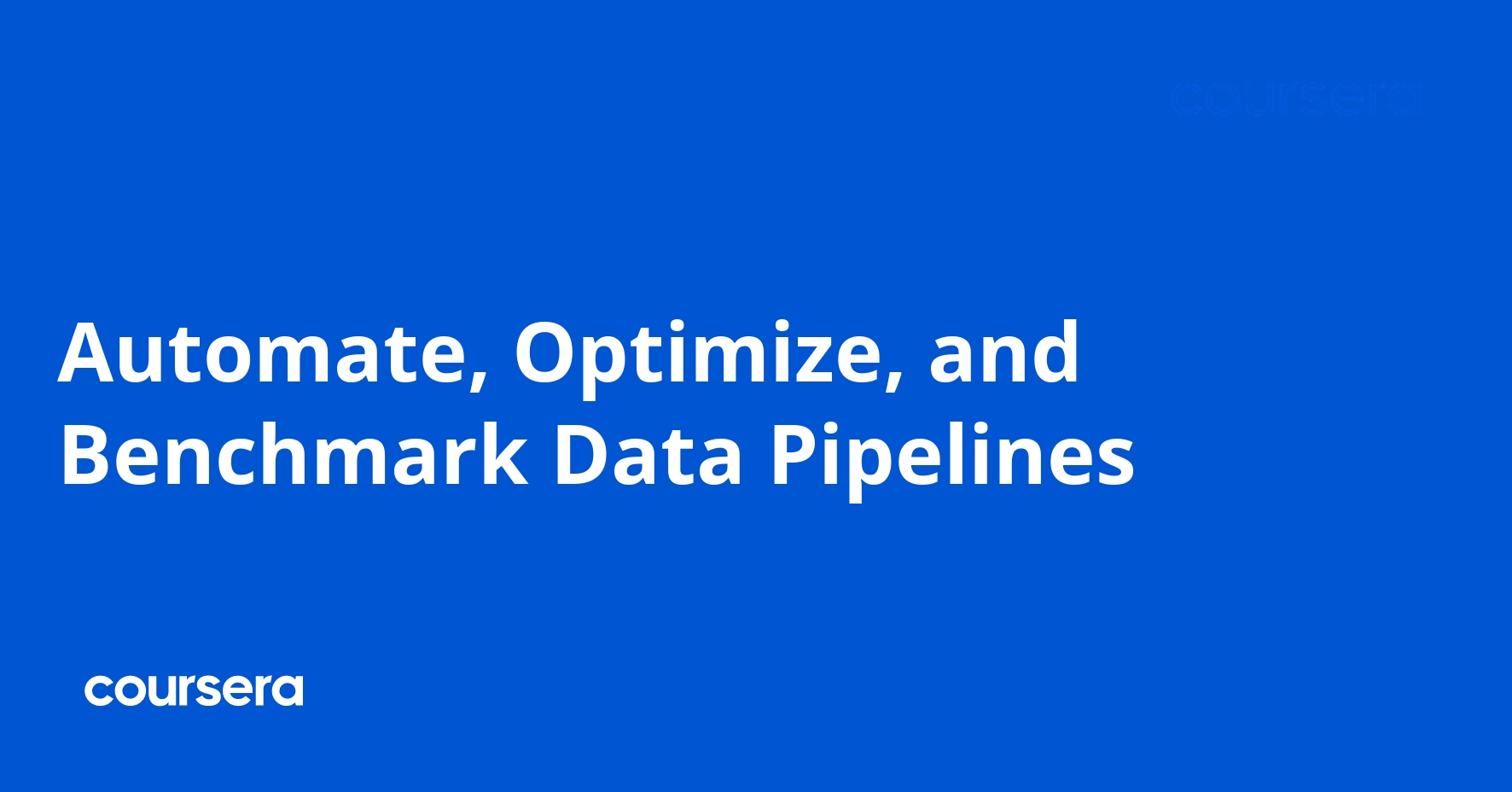 Automate, Optimize, and Benchmark Data Pipelines