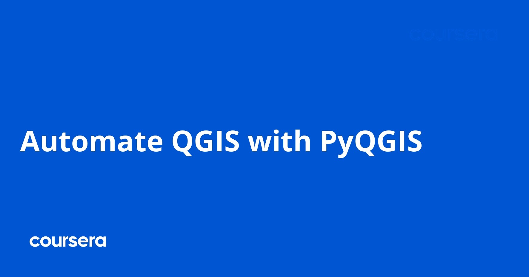 Automate QGIS with PyQGIS