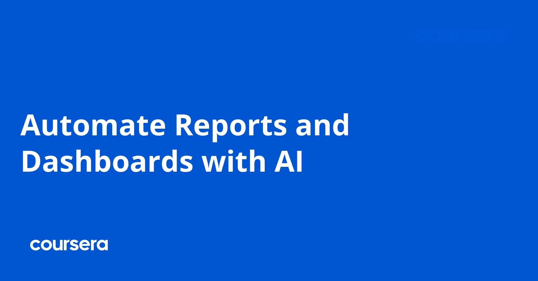 Automate Reports and Dashboards with AI