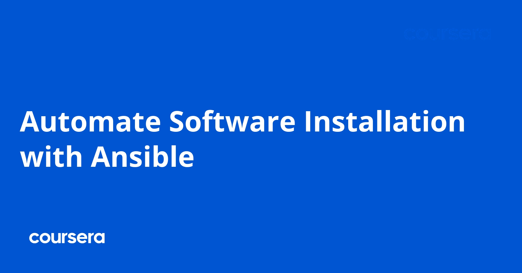 Automate Software Installation with Ansible