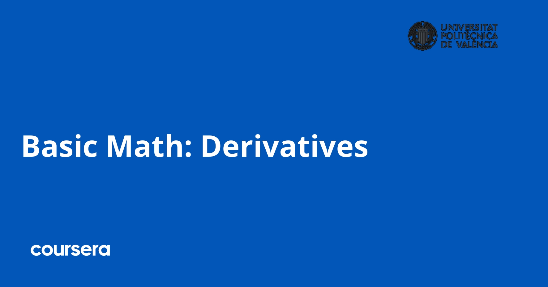 Basic Math: Derivatives