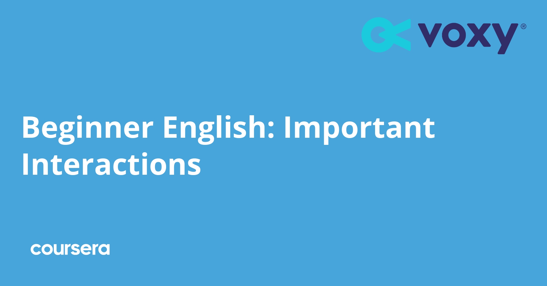 Beginner English: Important Interactions