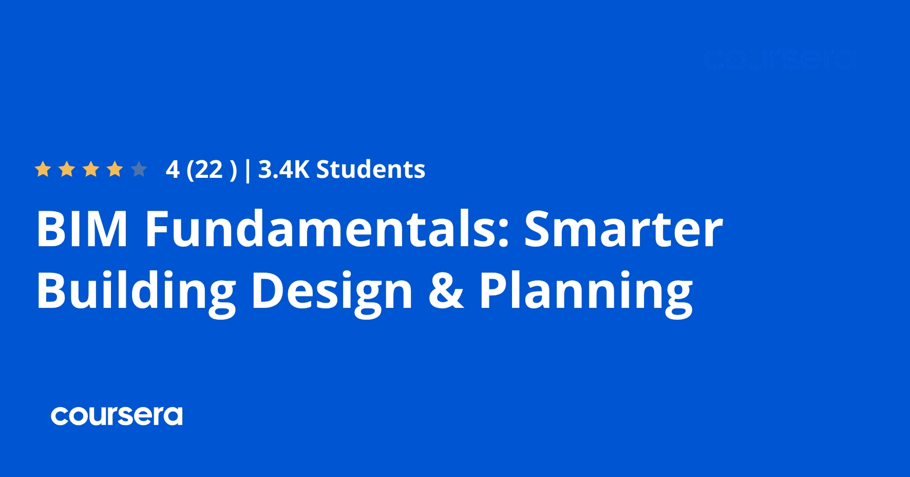 BIM Fundamentals: Smarter Building Design & Planning | Coursera
