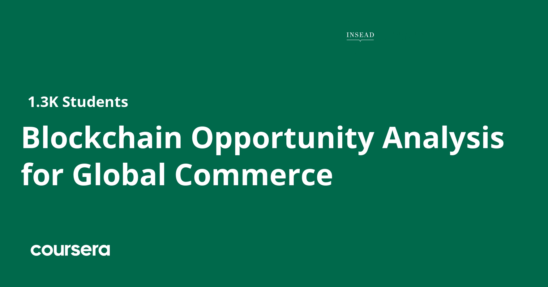 Blockchain Opportunity Analysis for Global Commerce