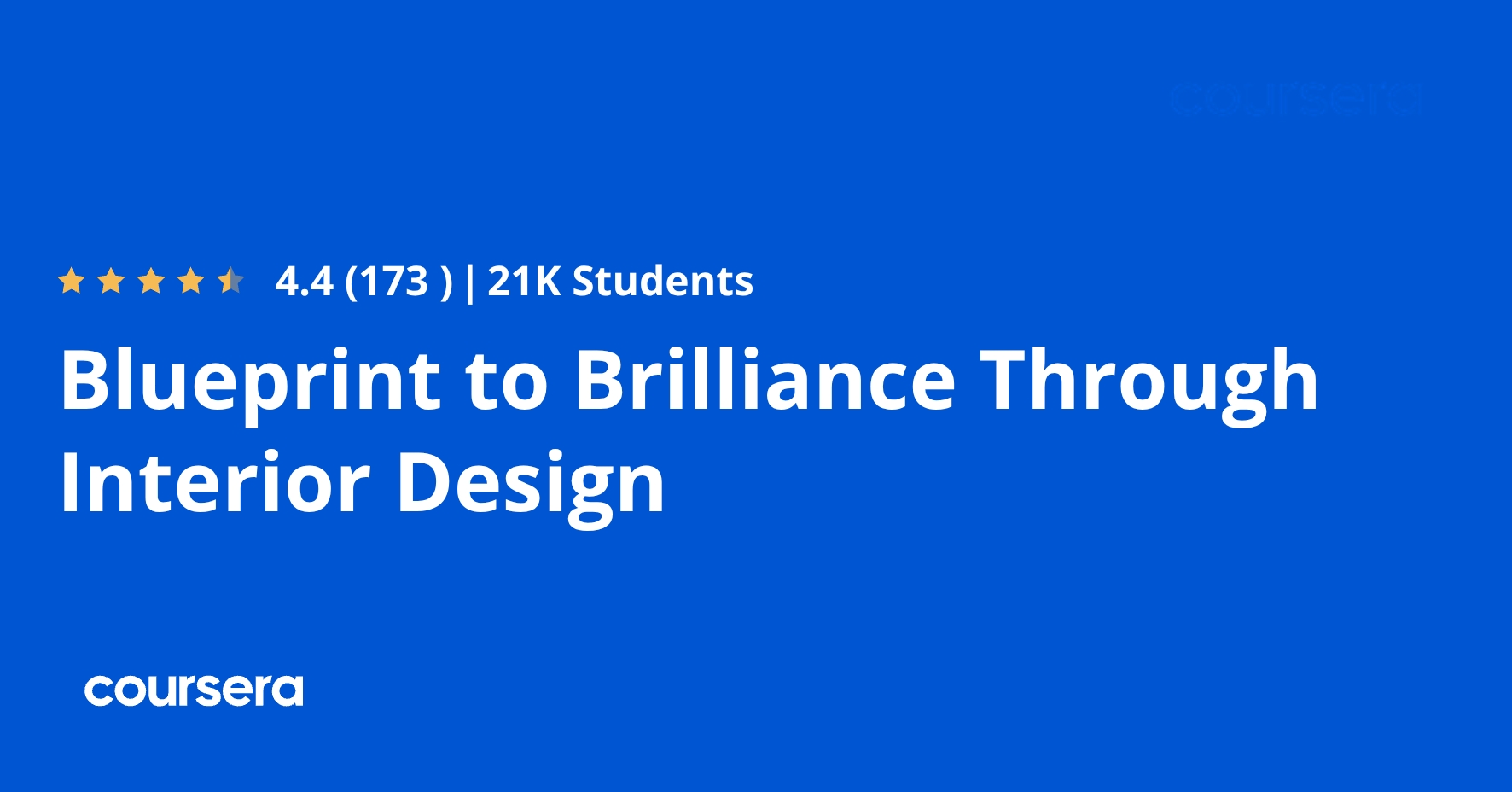 Blueprint to Brilliance Through Interior Design | Coursera