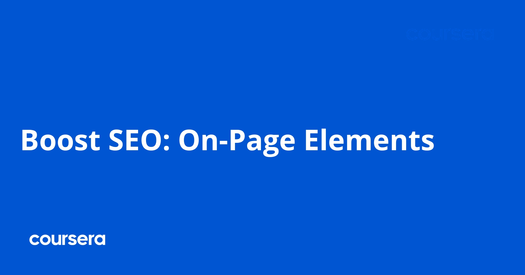 Boost SEO: On-Page Elements