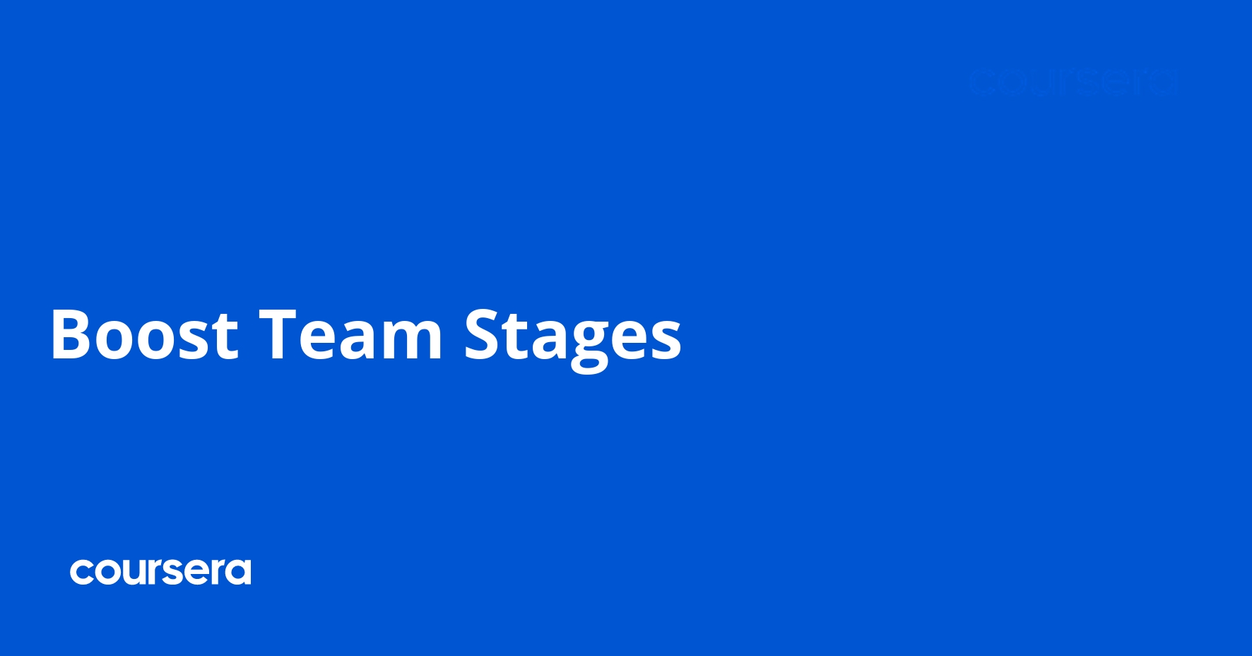 Boost Team Stages