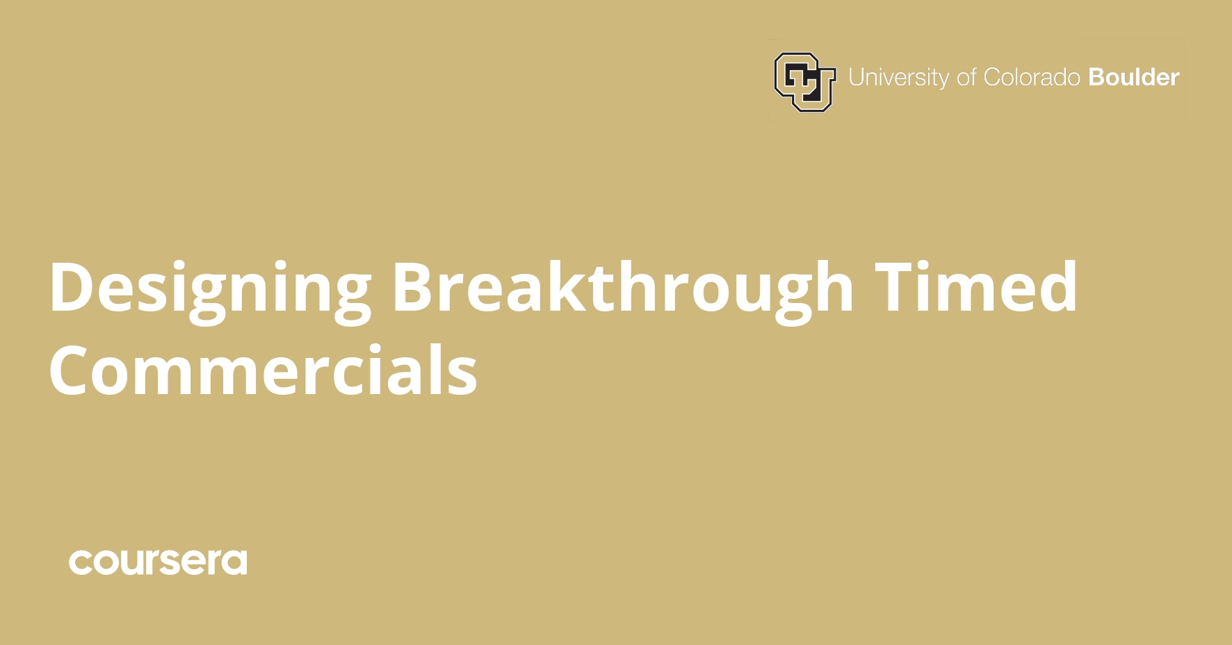 Designing Breakthrough Timed Commercials