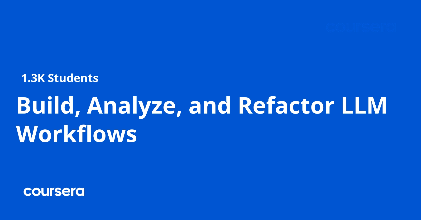 Build, Analyze, and Refactor LLM Workflows