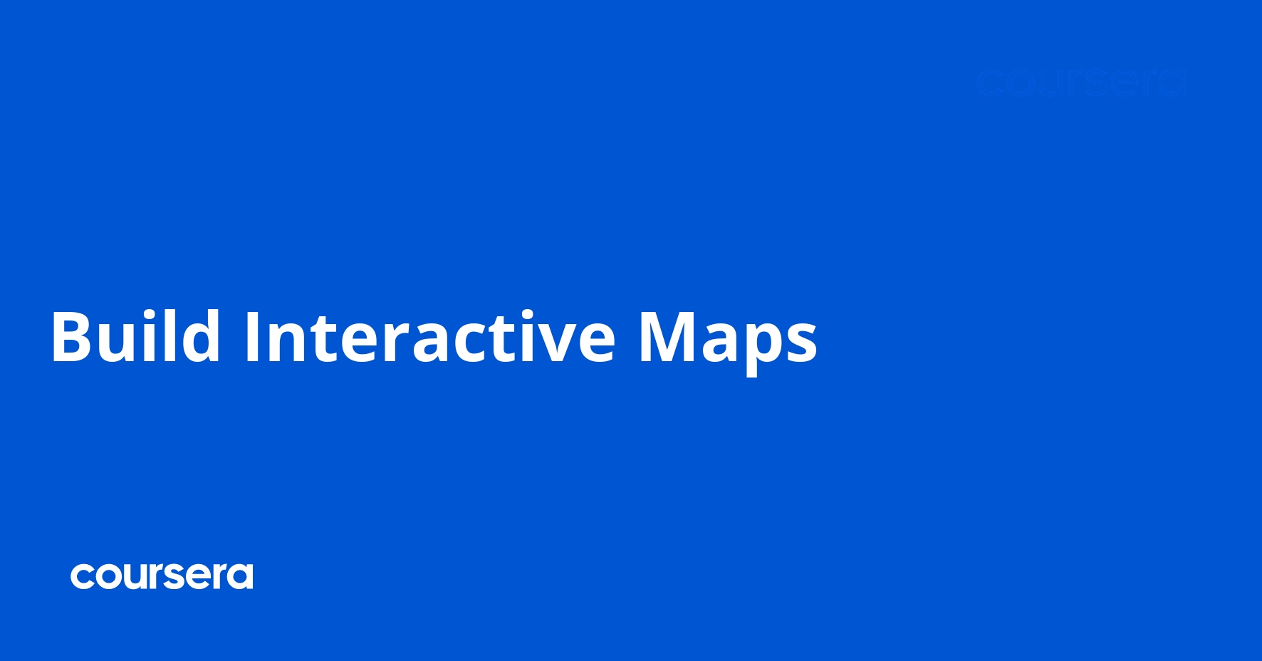 Build Interactive Maps