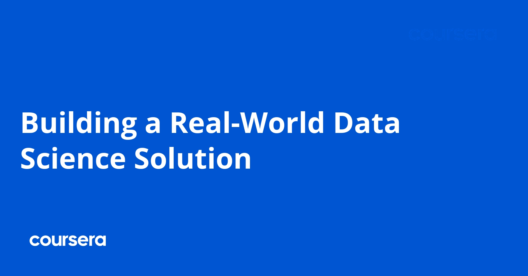 Building Real-World Data Science Solutions