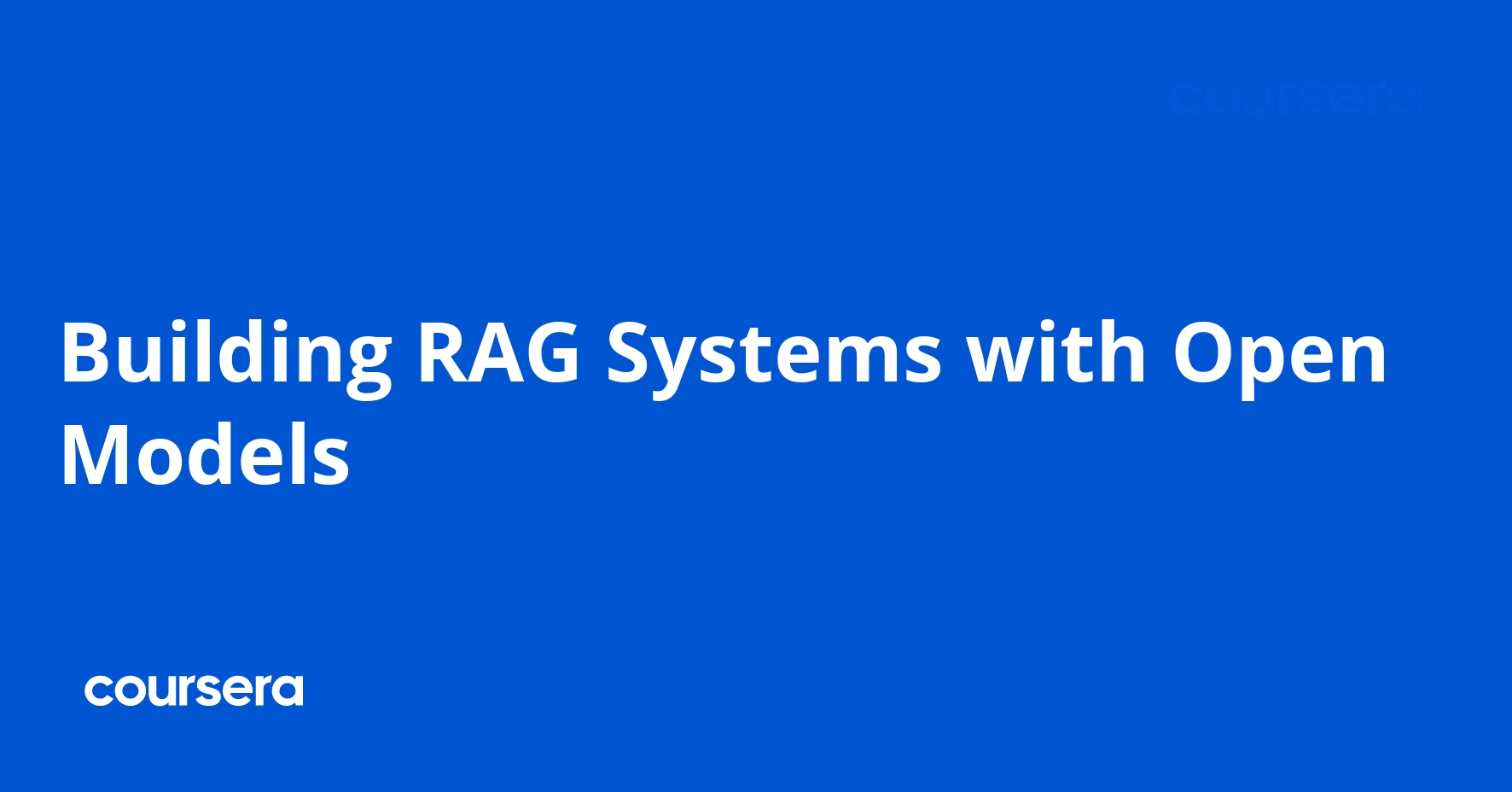 Building RAG Systems with Open Models