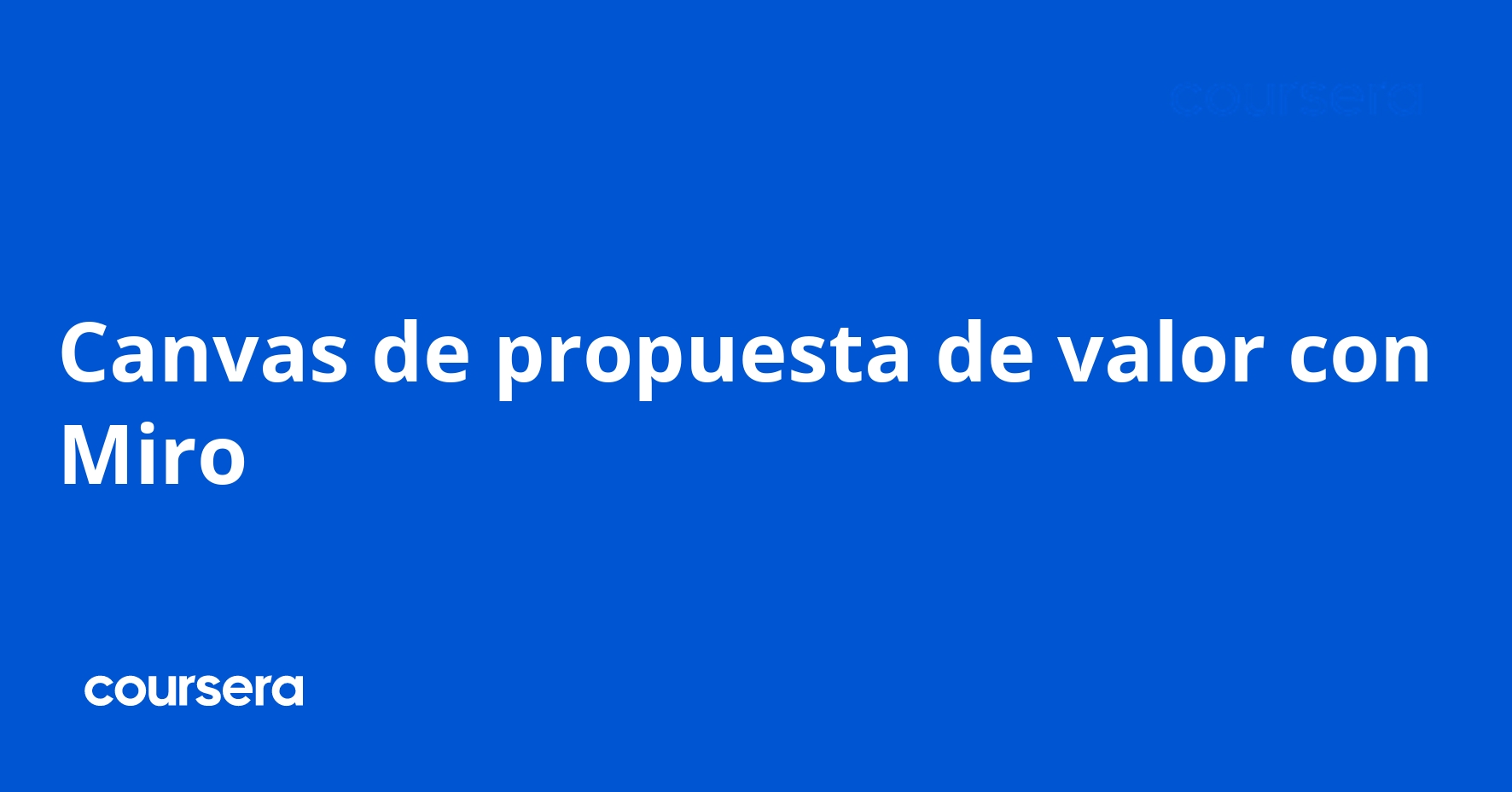 Value Proposition Canvas with Miro