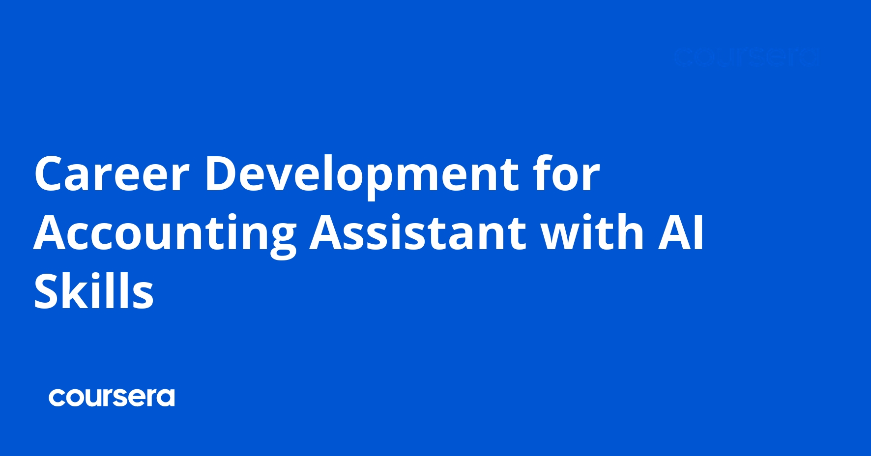 Career Development for Accounting Assistant with AI Skills