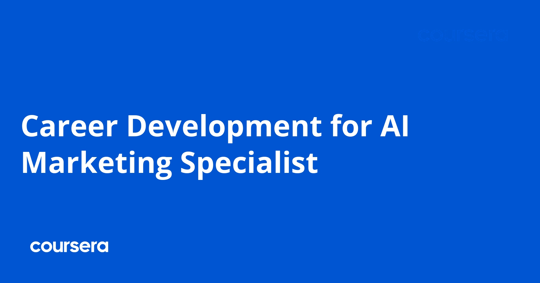 Career Development for AI Marketing Specialist
