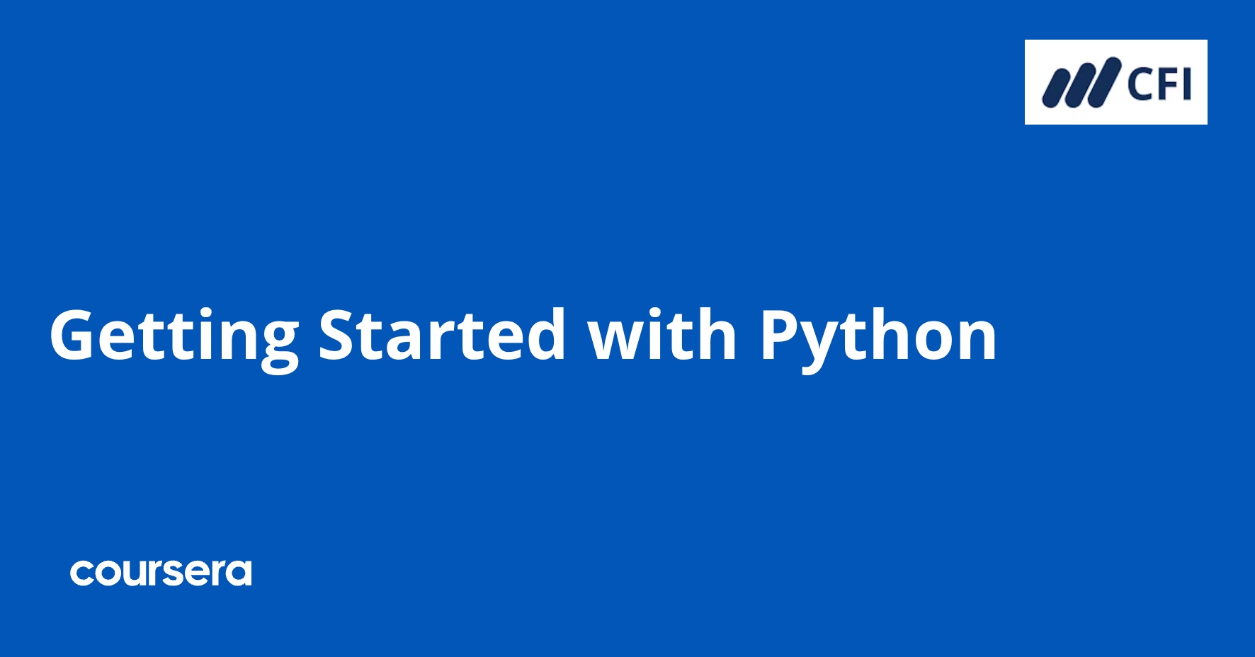 Getting Started with Python | Coursera