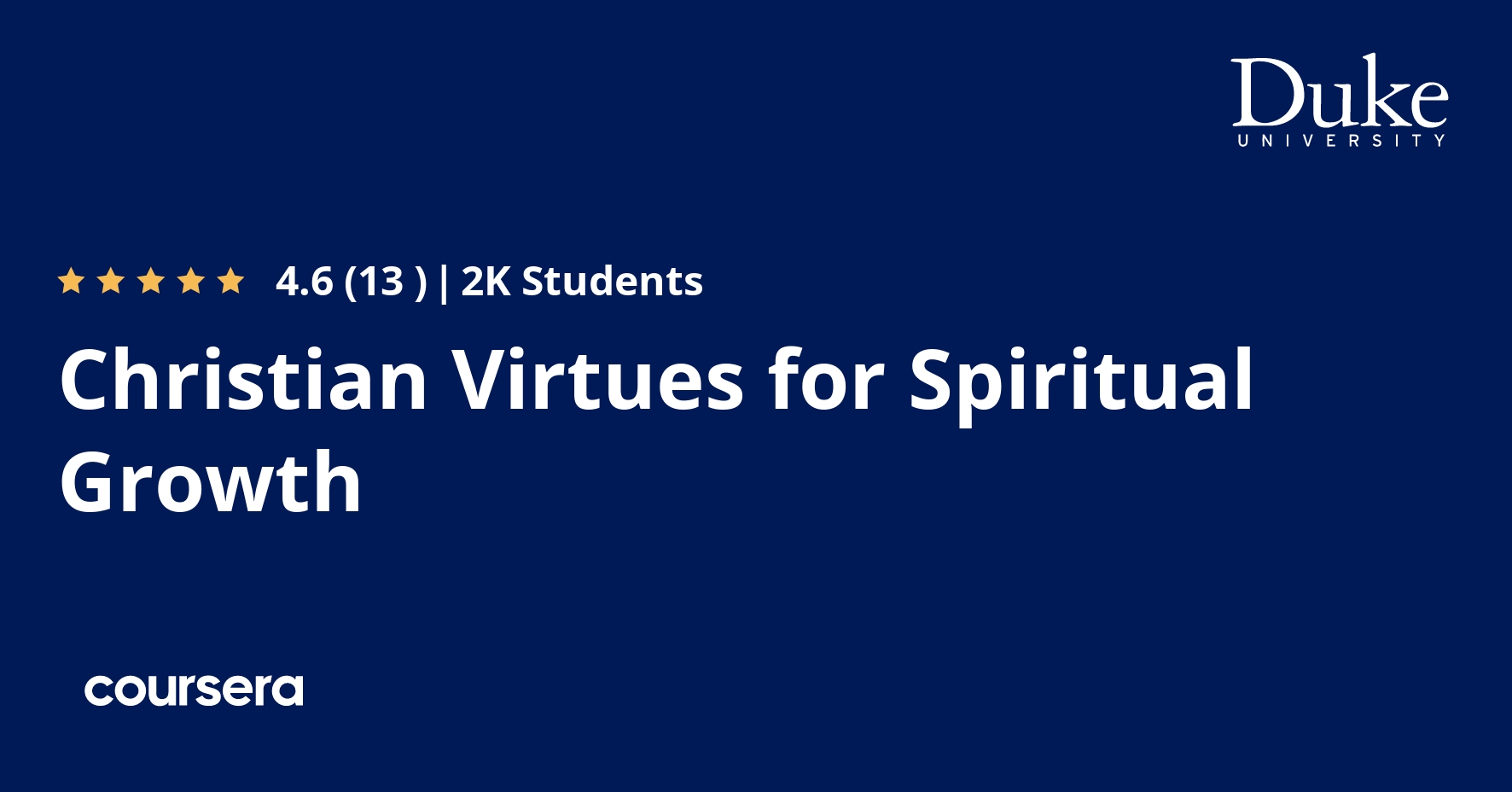 Christian Virtues for Spiritual Growth Coursera