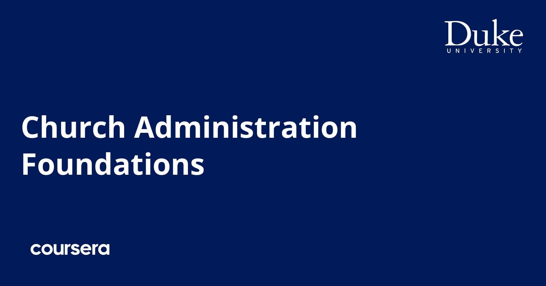 Church Administration Foundations