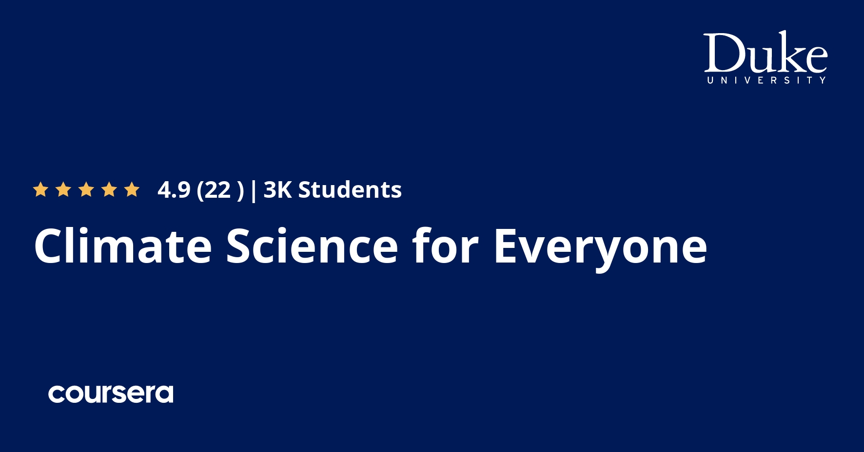 Climate Science for Everyone | Coursera
