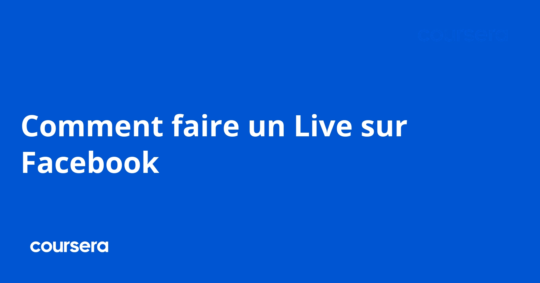 Comment Faire Une Video Live Sur Facebook