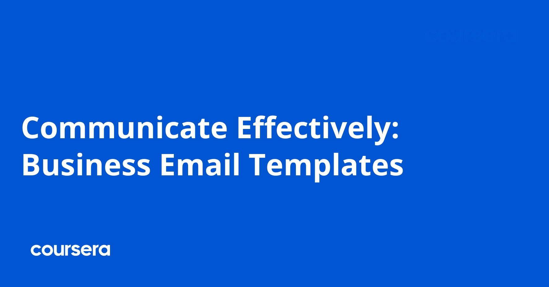 Effective Business Email Templates