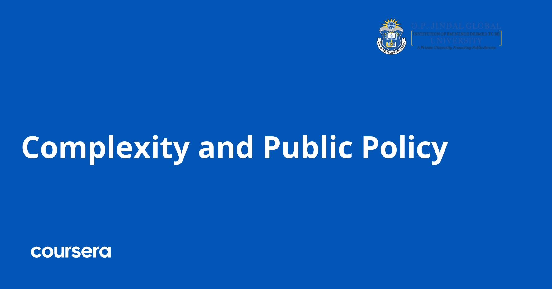 Complexity and Public Policy