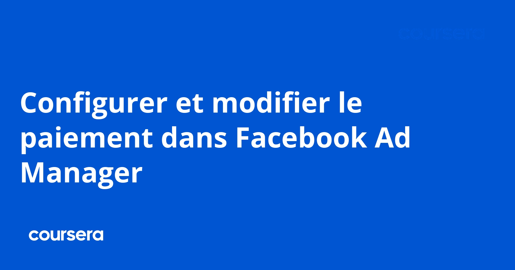 Configure and Modify Payments in Facebook Ad Manager