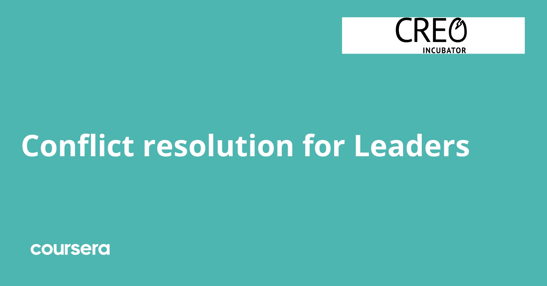 Conflict Resolution for Leaders