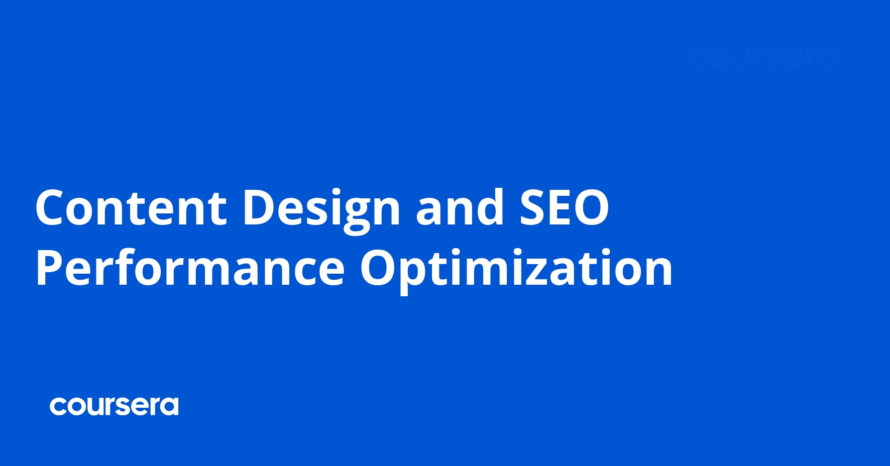 Content Design and SEO Performance Optimization
