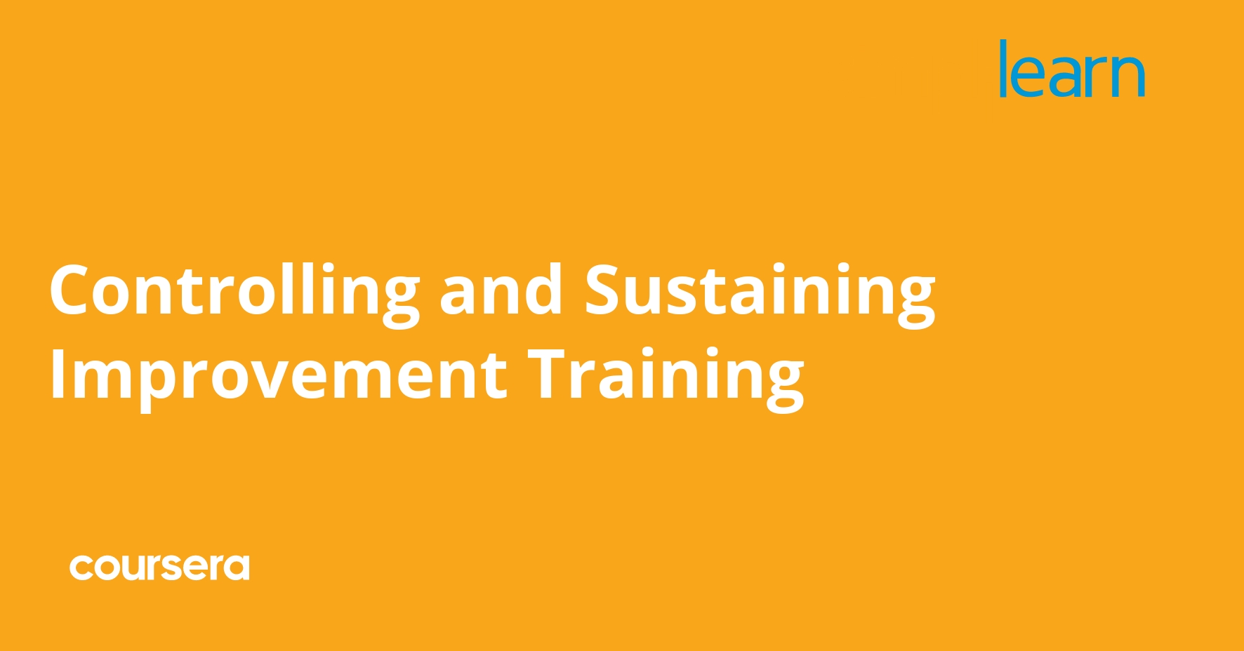 Control and Sustainability Training