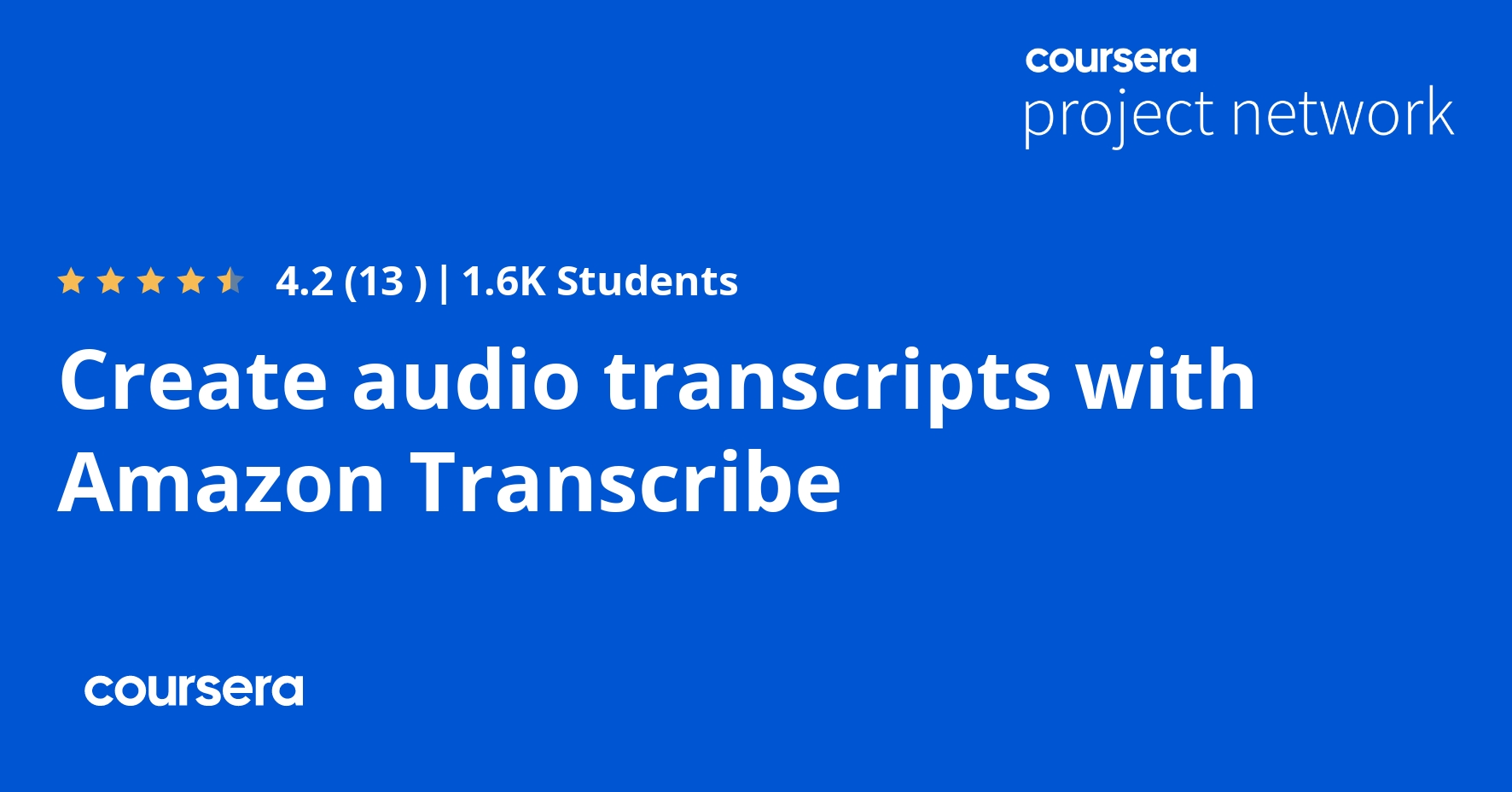 Create audio transcripts with Amazon Transcribe