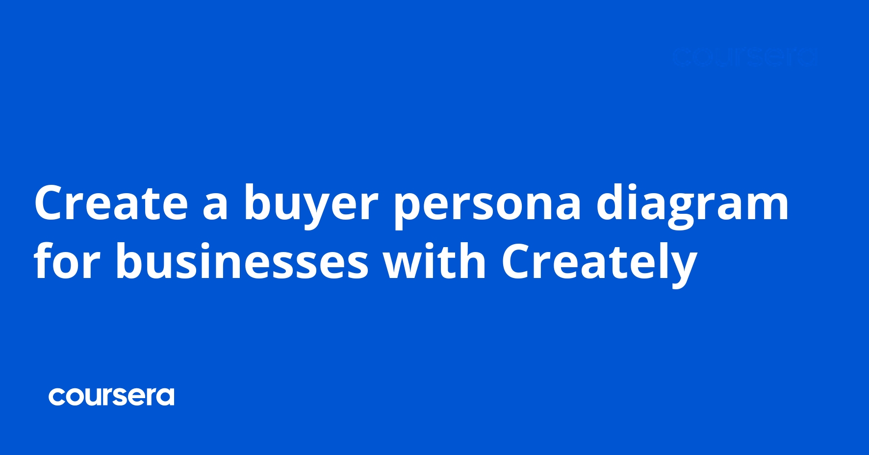 Create a Buyer Persona Diagram for Businesses with Creately