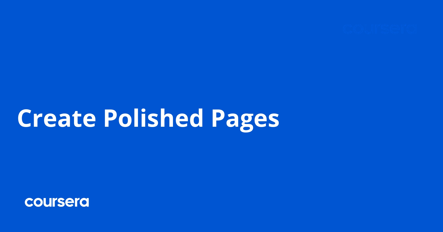 Create Polished Pages