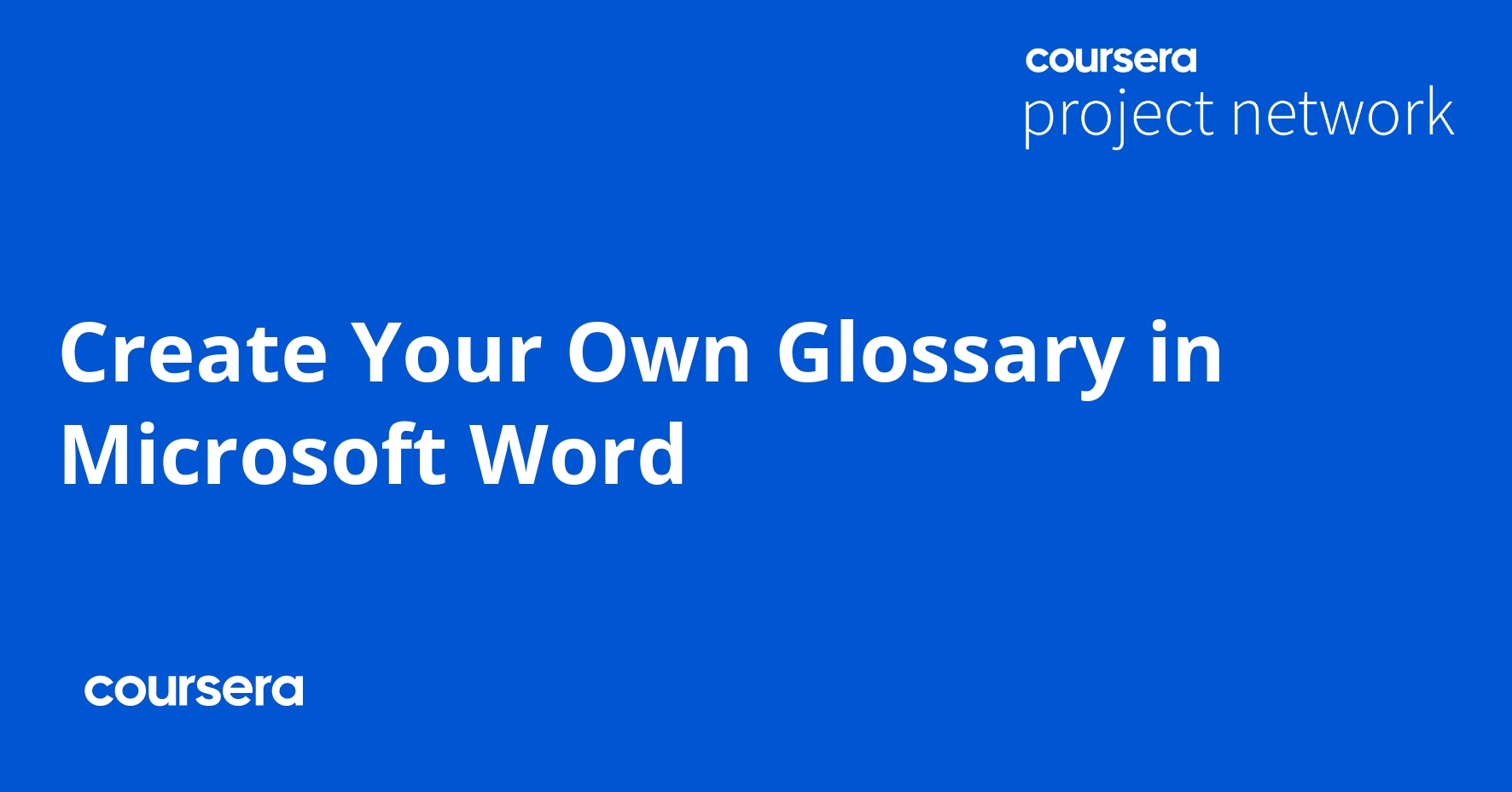 Create Your Own Glossary In Microsoft Word