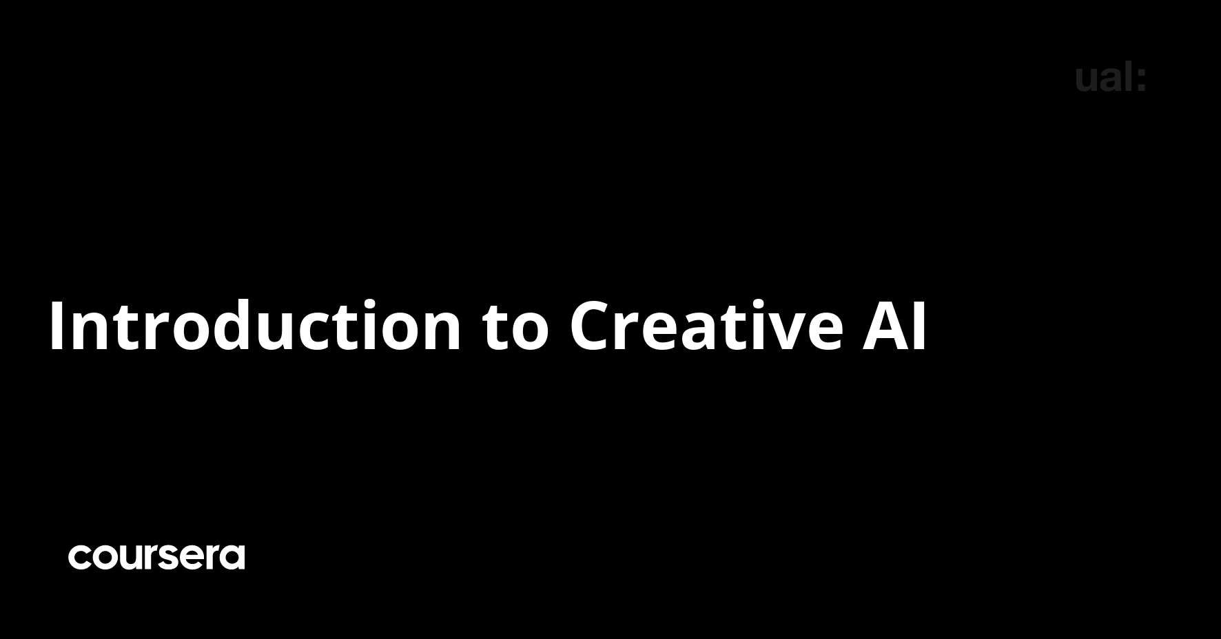 Introduction to Creative AI