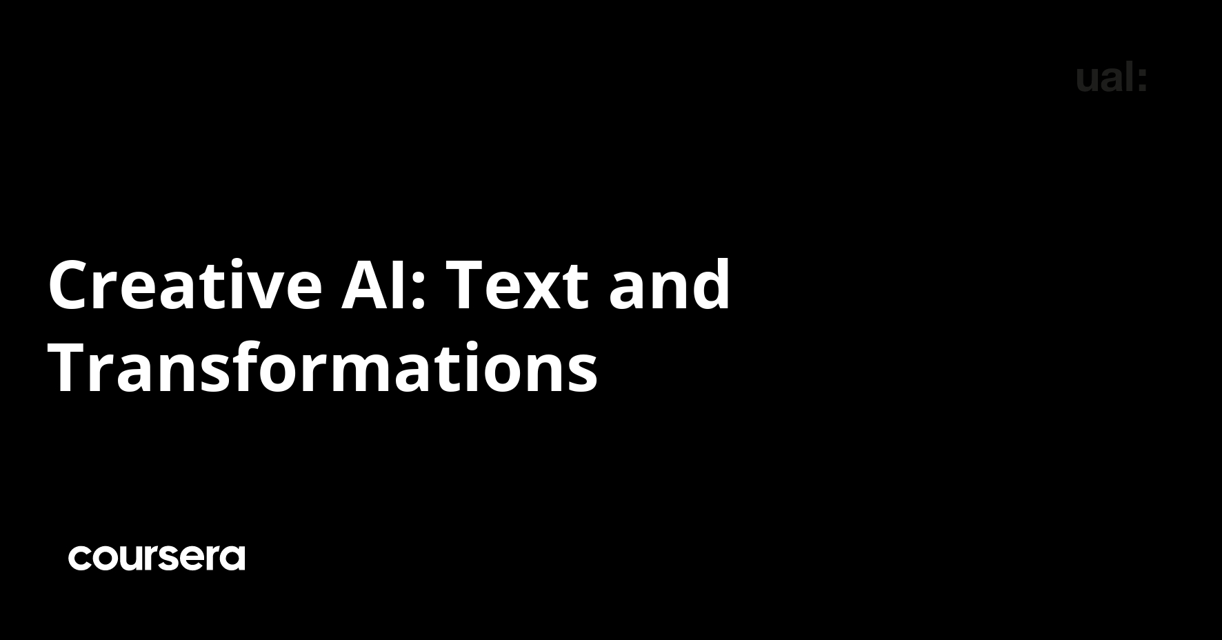Creative AI: Text and Transformations