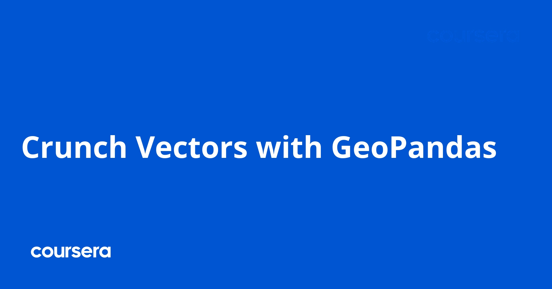 Crunch Vectors with GeoPandas