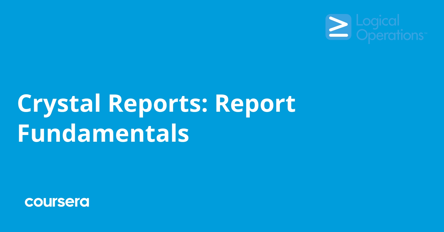 Crystal Reports: Report Fundamentals