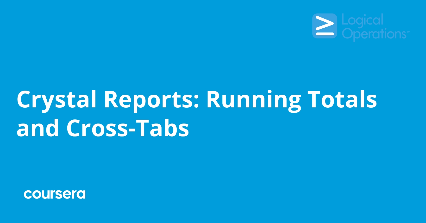 Crystal Reports: Running Totals and Cross-Tabs
