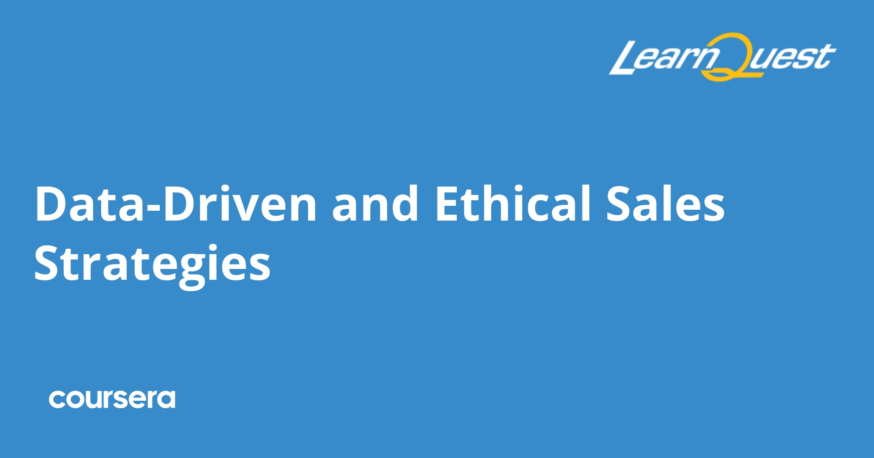 Data-Driven and Ethical Sales Strategies