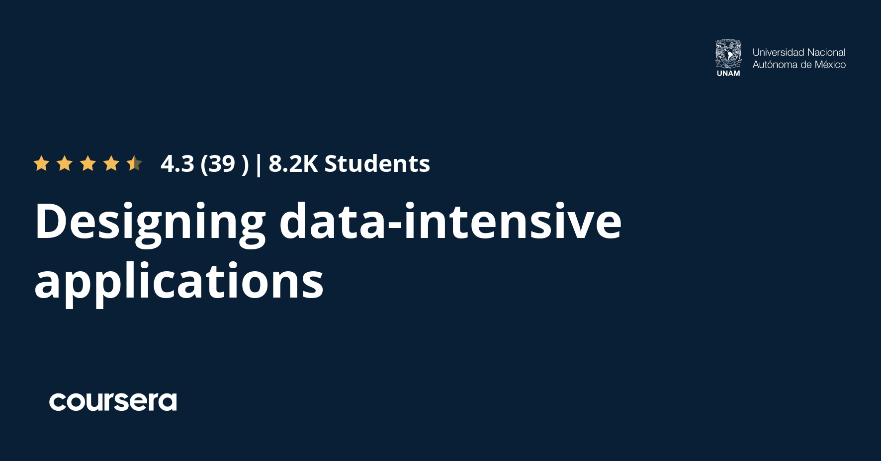 Designing data-intensive applications | Coursera