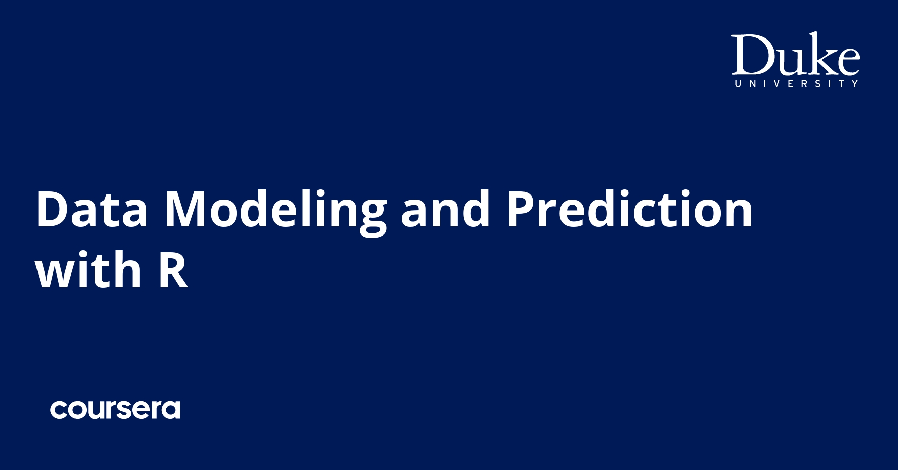 Data Modeling and Prediction with R