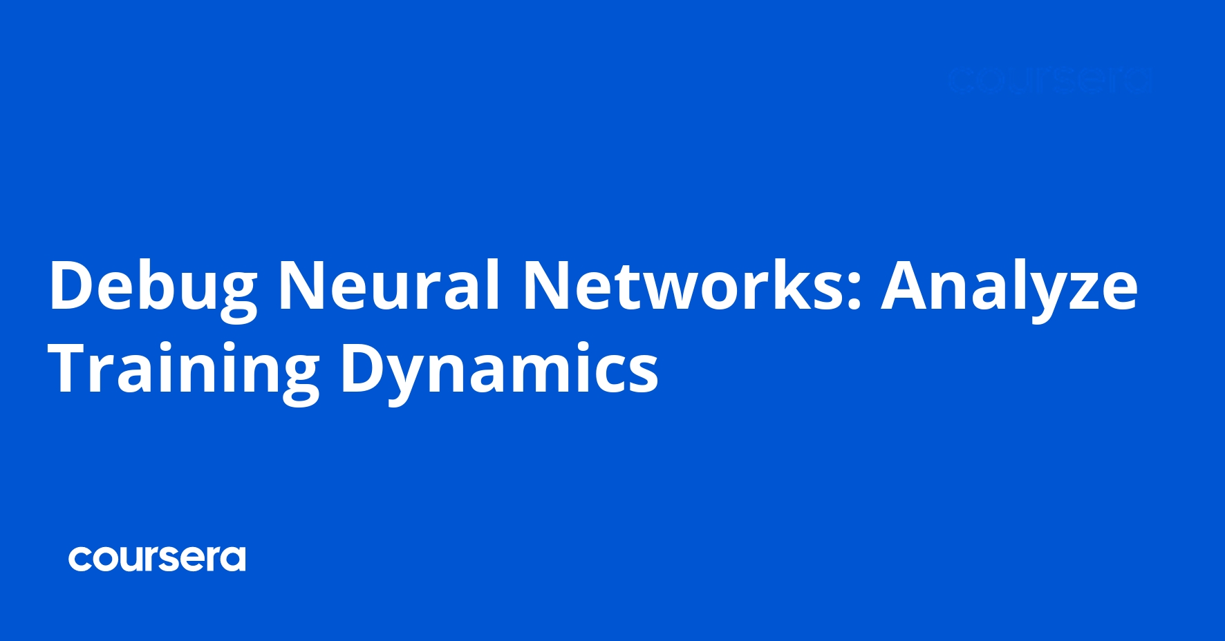 تصحيح الشبكات العصبية: تحليل ديناميكيات التدريب