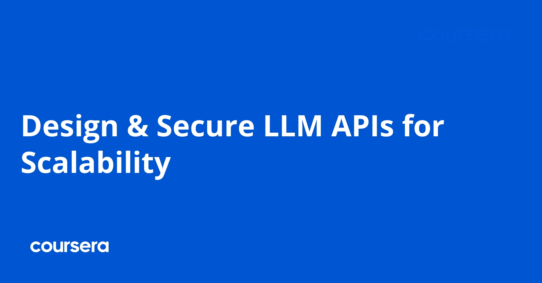 Design and Secure Scalable LLM APIs
