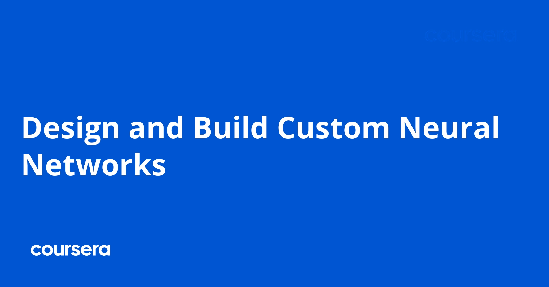 تصميم وبناء شبكات عصبية مخصصة