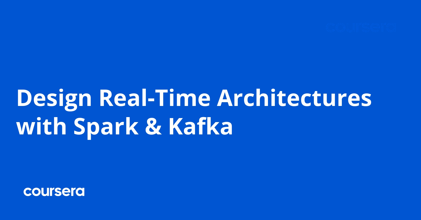 تصميم معماريات الزمن الحقيقي باستخدام سبارك وكافكا